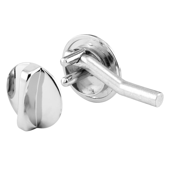 Concealed Latch Knob Set with Offset Bolt, Cast Zamak, Chrome Plated (Single Pack)